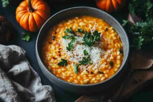 A comforting bowl of pumpkin risotto beans, a key step in learning to Master Epic Pumpkin Risotto Beans.