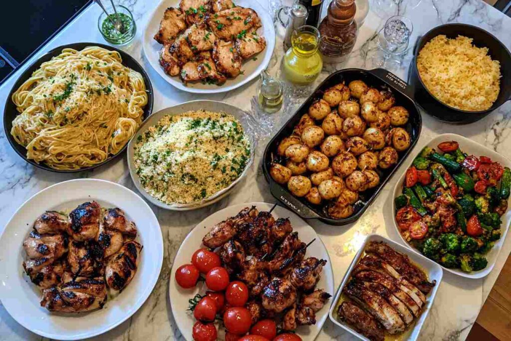 Versatile Dishes with Parmesan Garlic Sauce