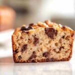 Delicious Banana Bread Mix Slice with Chocolate Chips and Nuts