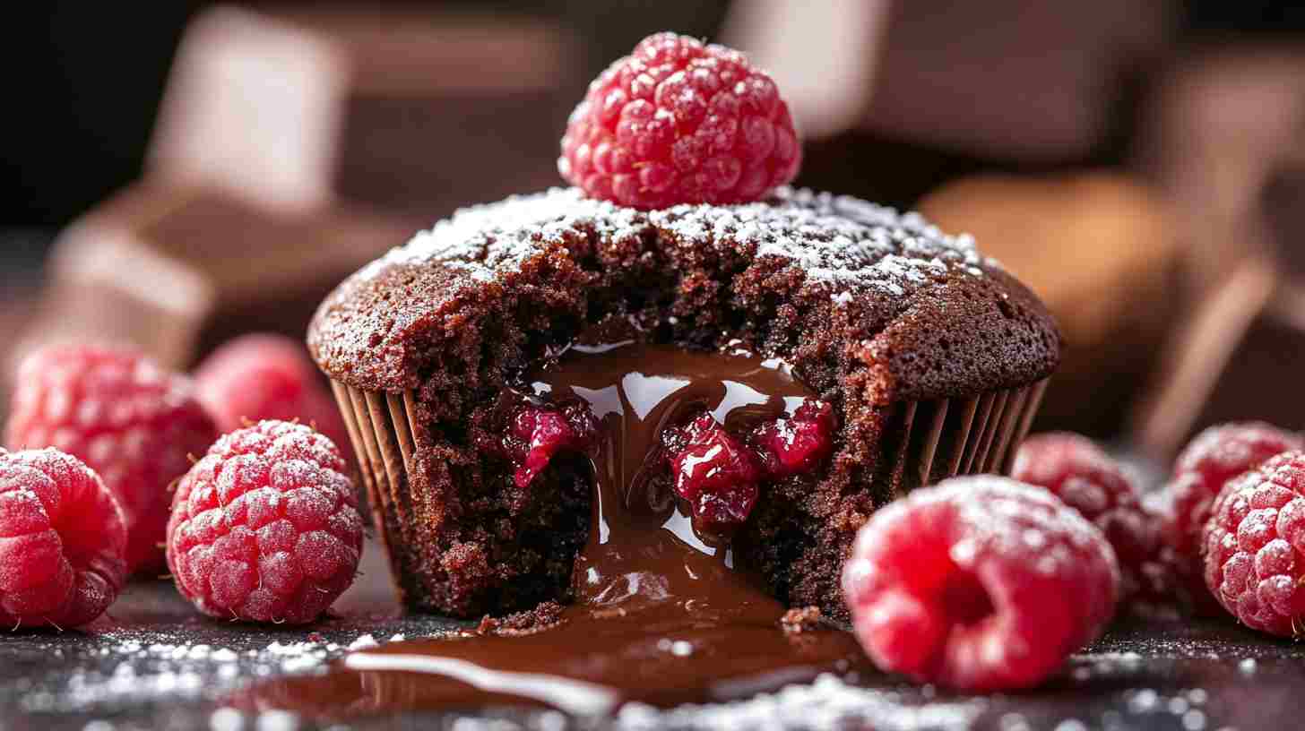 Raspberry Chocolate Lava Cupcakes Recipe