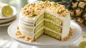 Tropical Pistachio Cake Recipe: Easy to Make, Bursting with Tropical Flavors.