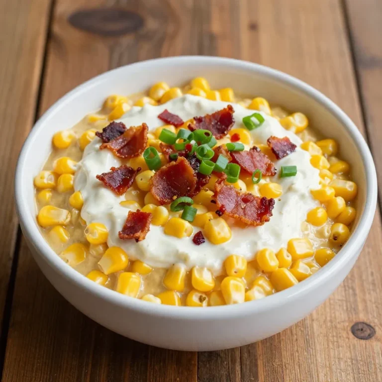 A bowl of cowboy corn dip garnished with cilantro and served with tortilla chips