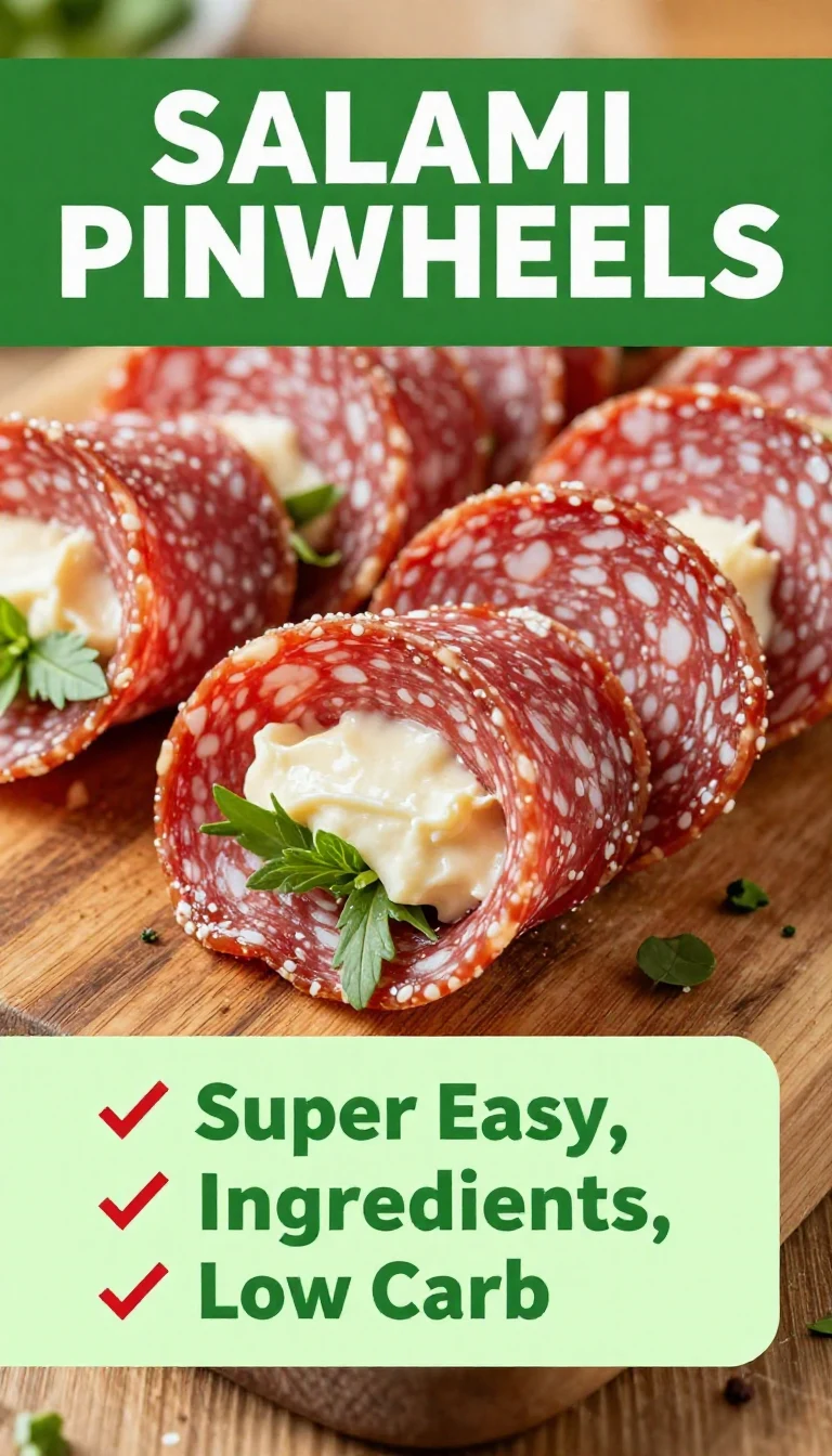A platter of salami pinwheels garnished with herbs